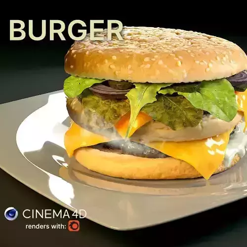 Double Cheeseburger Free 3D model