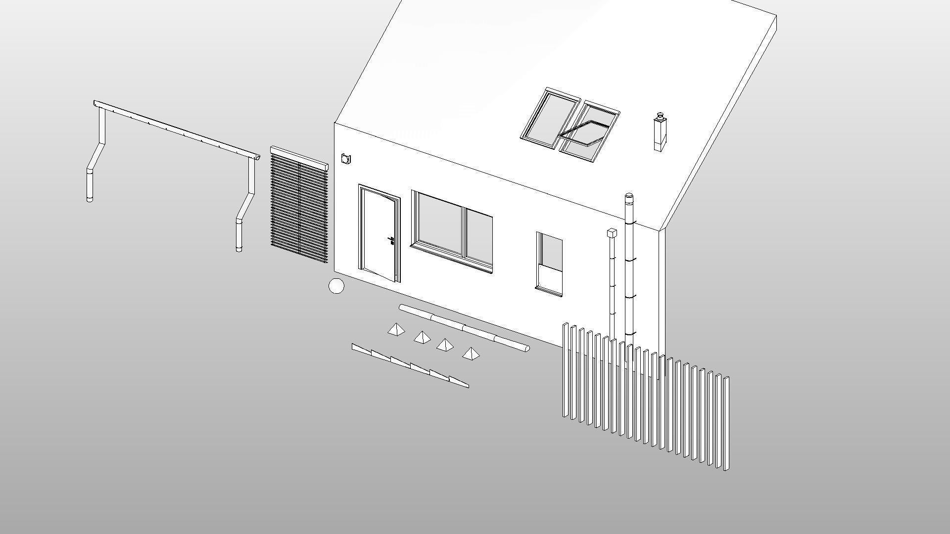House Pack of 10 - Part 1  Low-poly 3D model_11