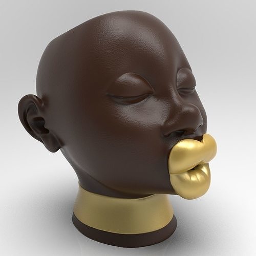 Afro Head Vase 3D print model