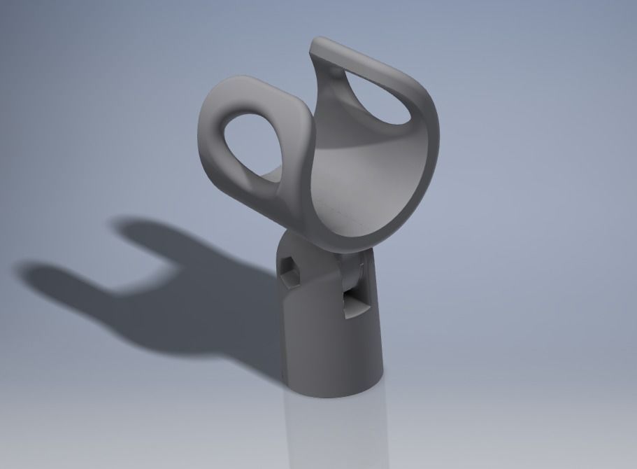 Microphone holder 3D print model_1