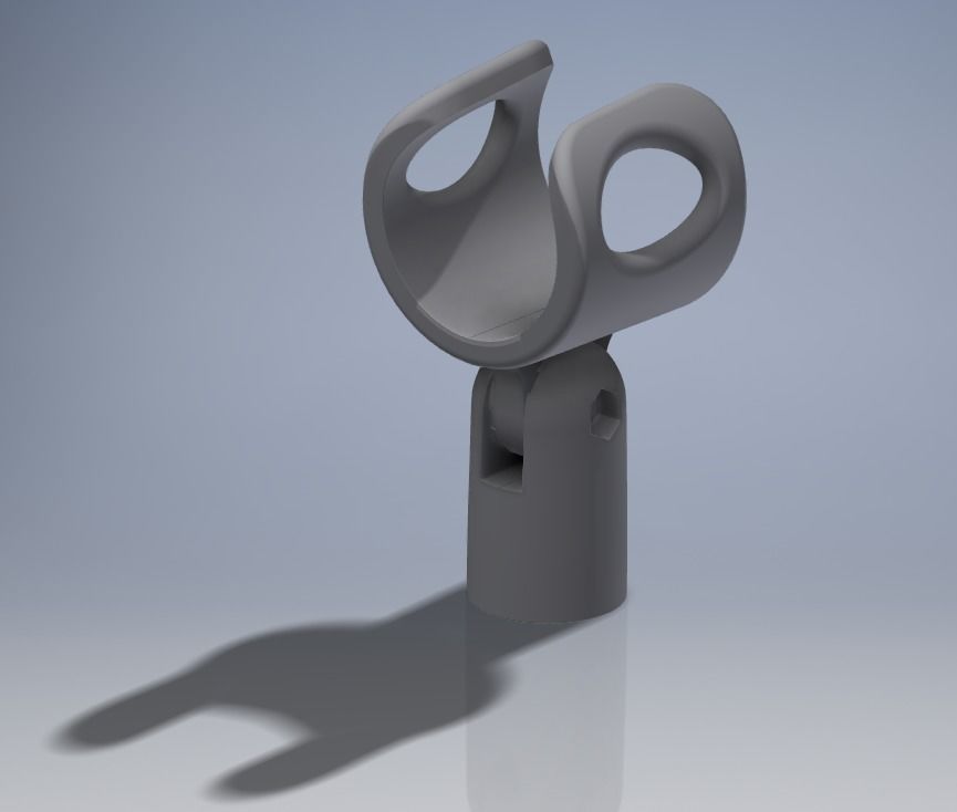 Microphone holder 3D print model_2