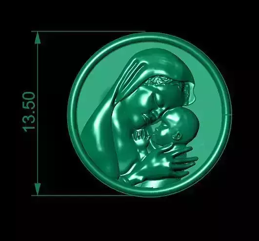 pendant jesus and mother of god