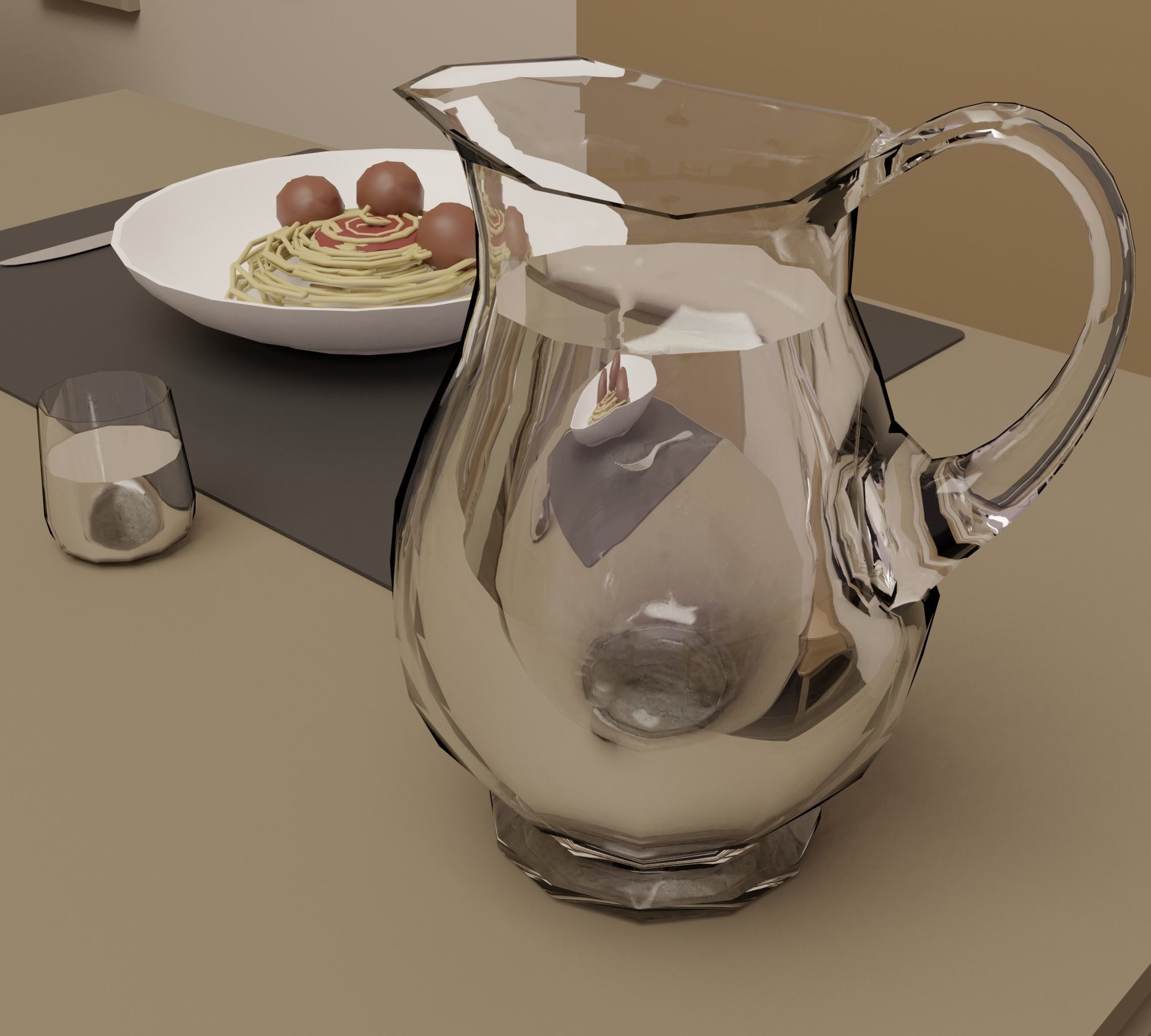 Restaurant - Bistro Low-poly 3D model_11