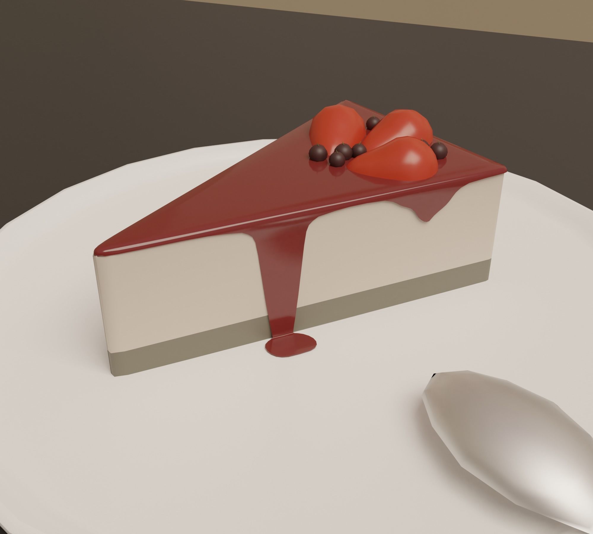 Restaurant - Bistro Low-poly 3D model_13