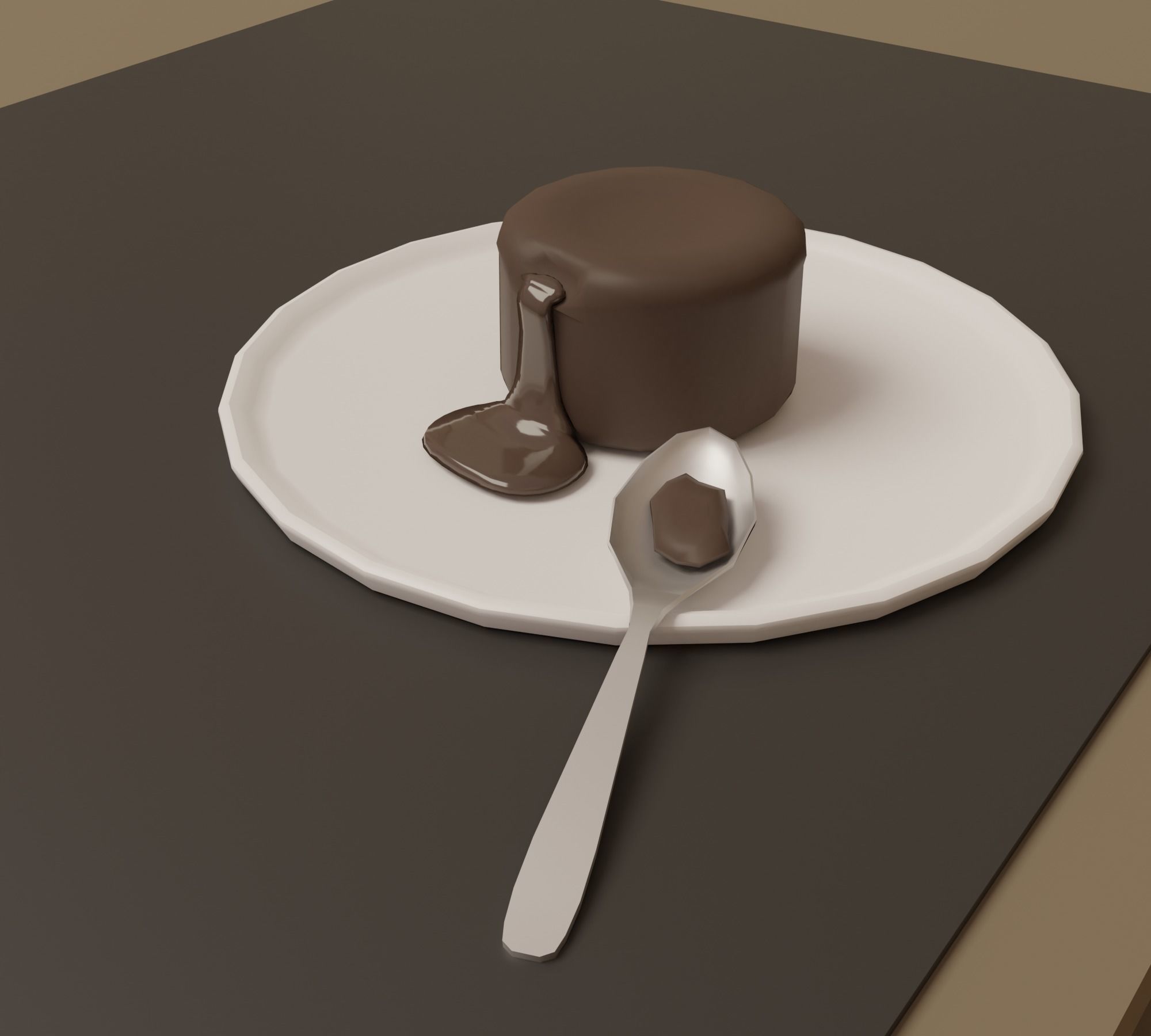 Restaurant - Bistro Low-poly 3D model_12