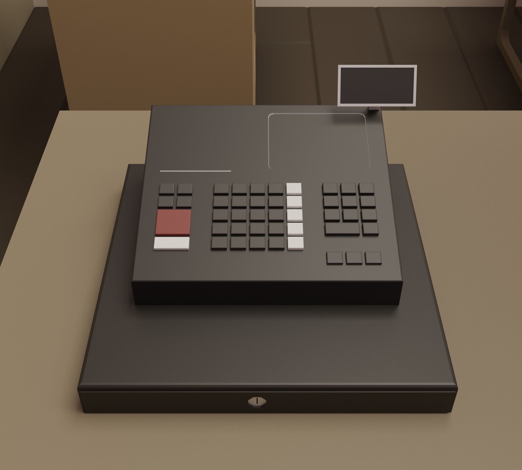 Restaurant - Bistro Low-poly 3D model_15