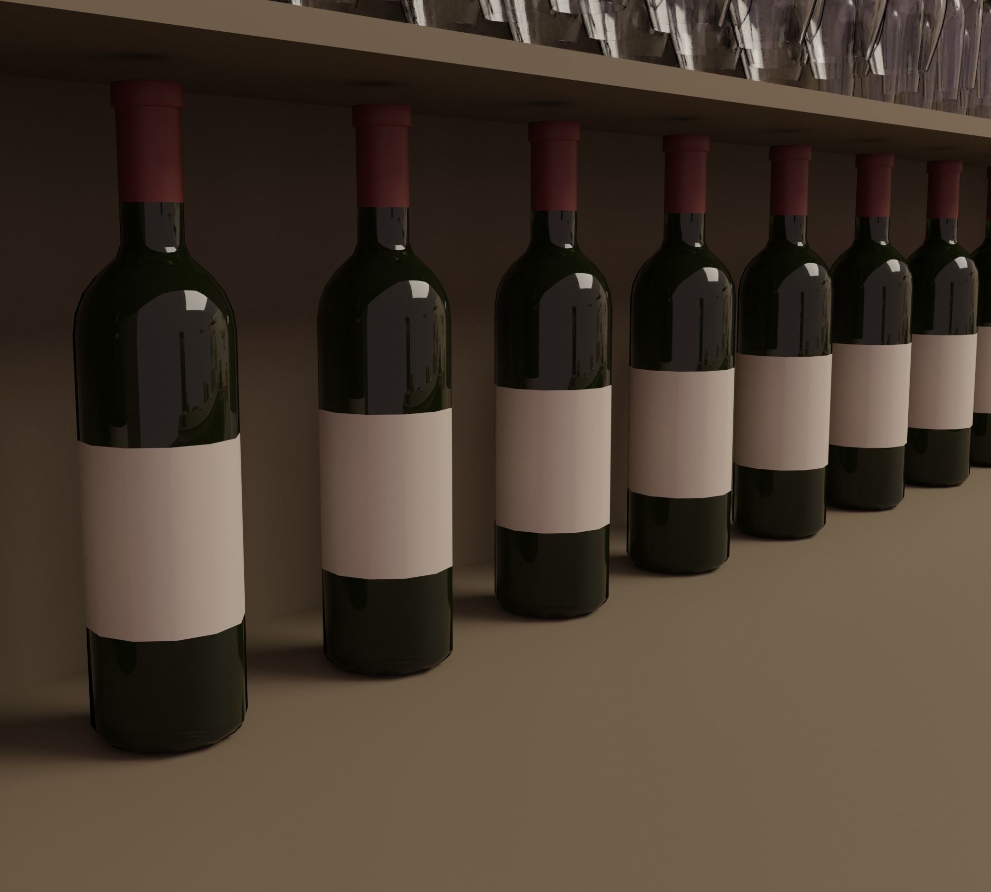 Restaurant - Bistro Low-poly 3D model_19