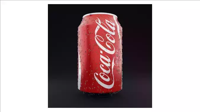 Water animated coke can 3D model