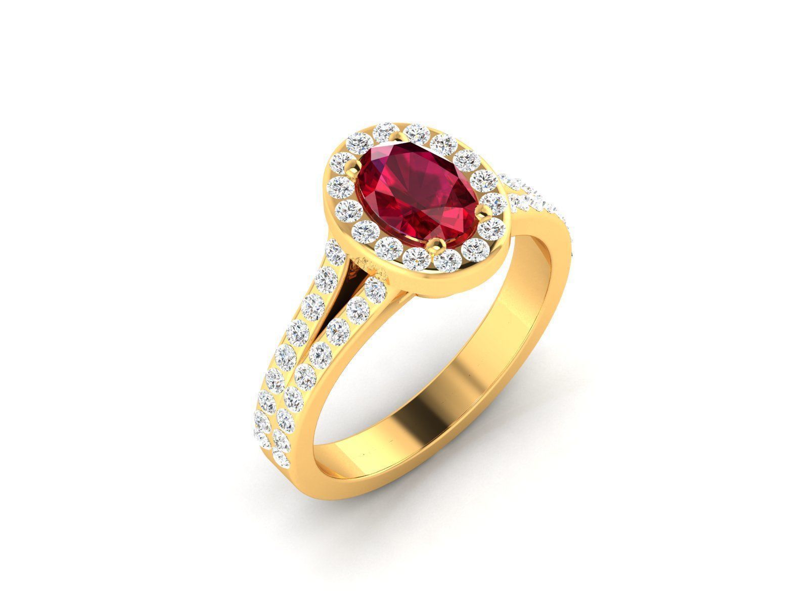 Solitaire ring model 3D print model_9