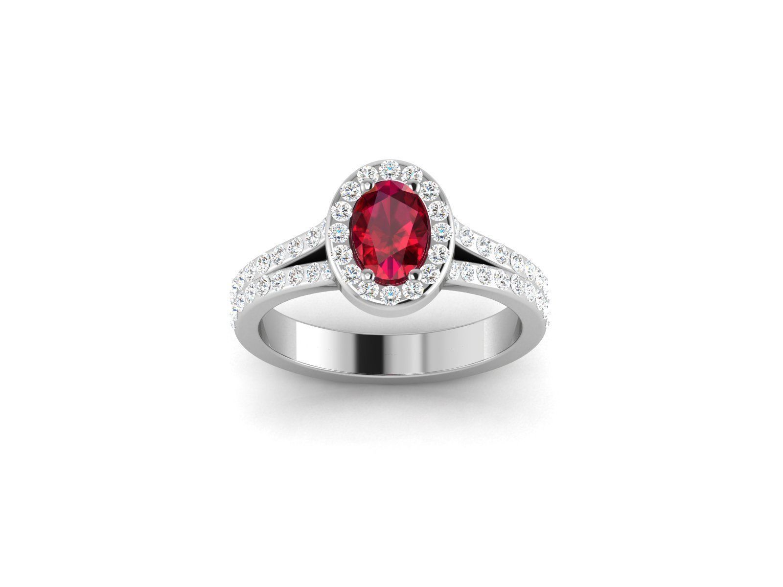 Solitaire ring model 3D print model_5