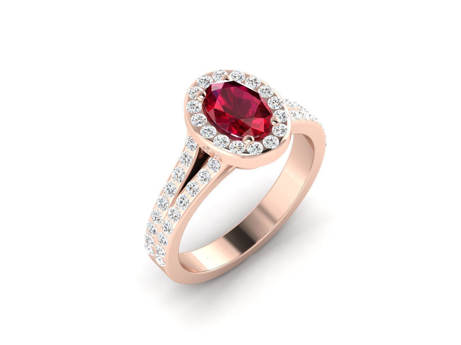 Solitaire ring model 3D print model_8