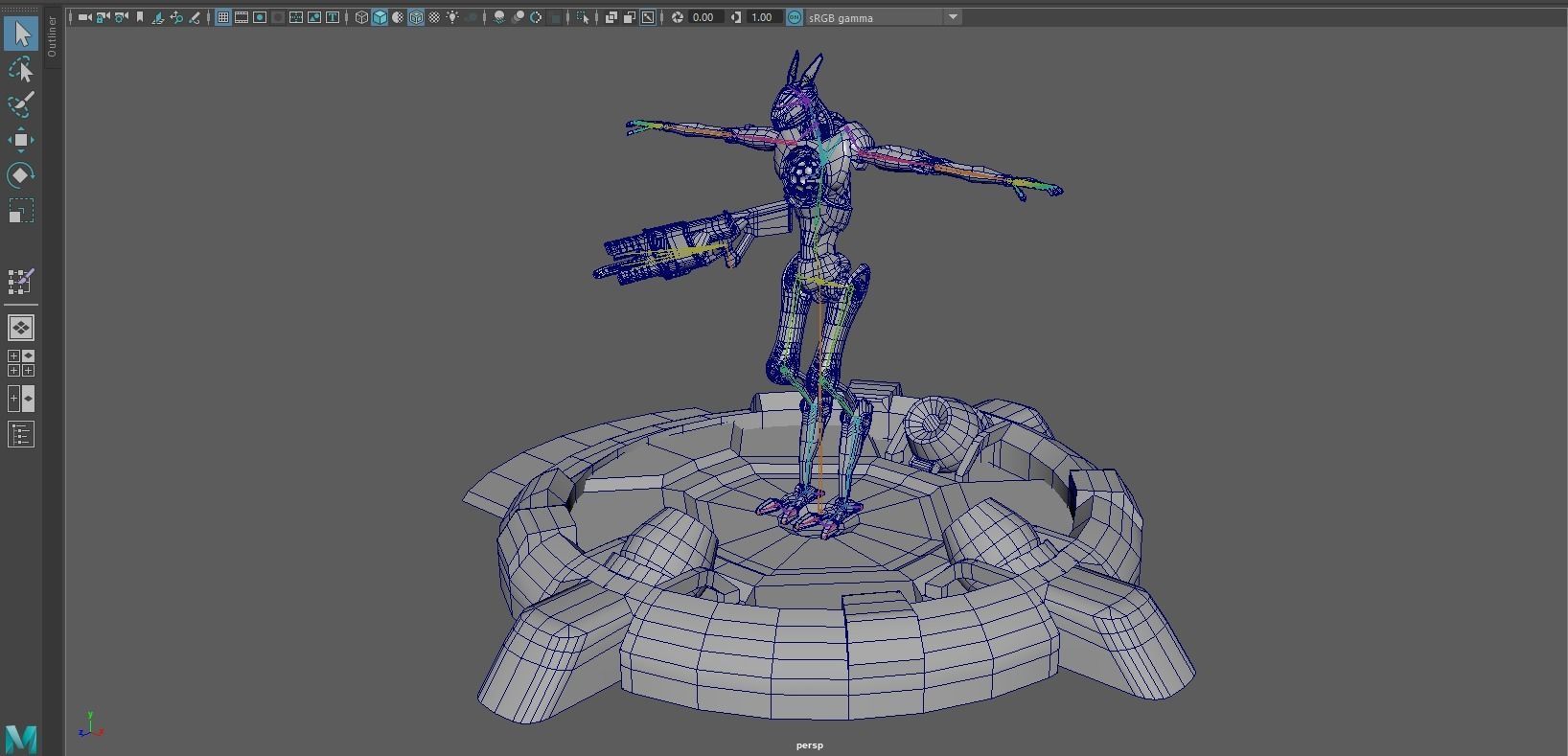 Robot Cyborg 4761A Low-poly 3D model_12