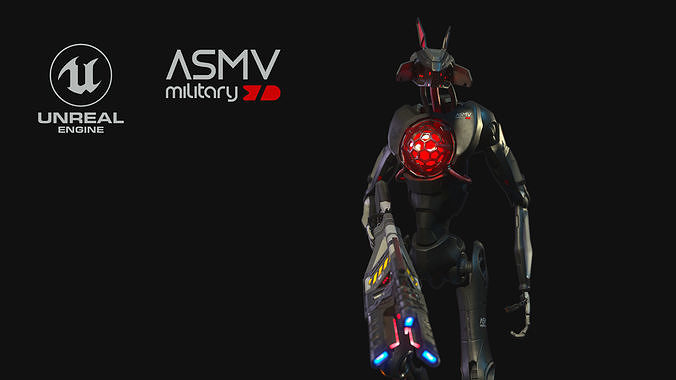 Robot Cyborg 4761A Low-poly 3D model