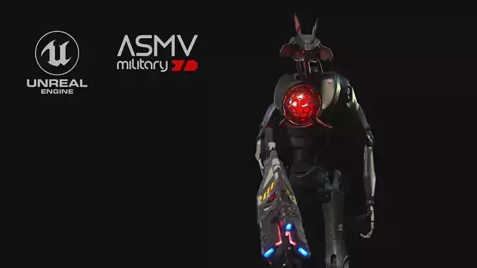 Robot Cyborg 4761A Low-poly 3D model