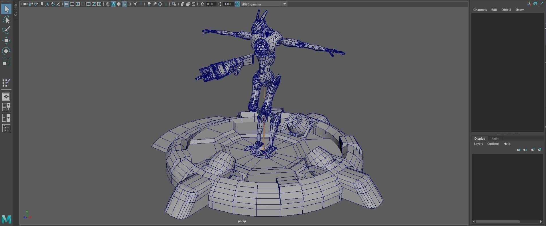 Robot Cyborg 4761A Low-poly 3D model_11