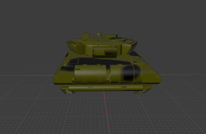 t-90 tank Low-poly 3D model_3