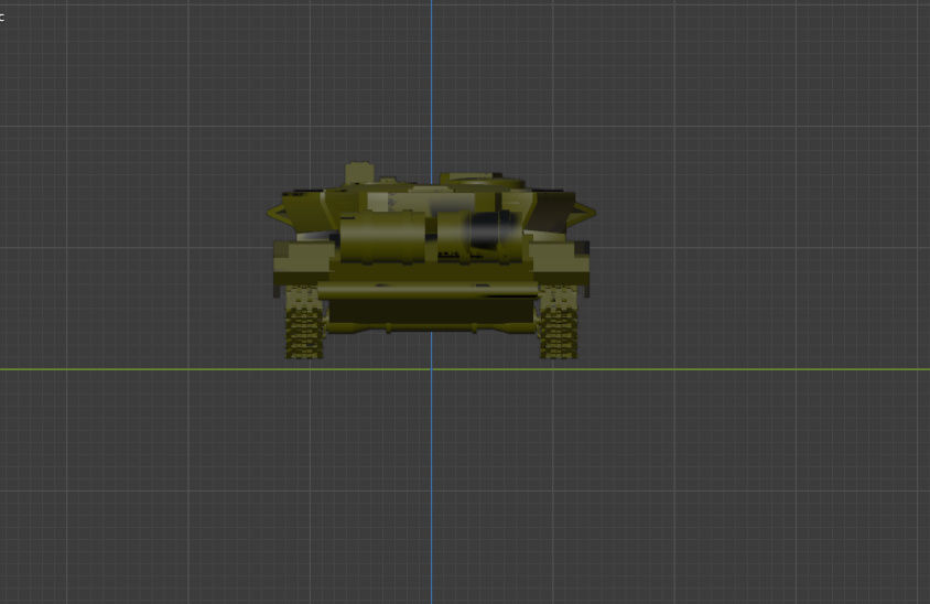 t-90 tank Low-poly 3D model_7