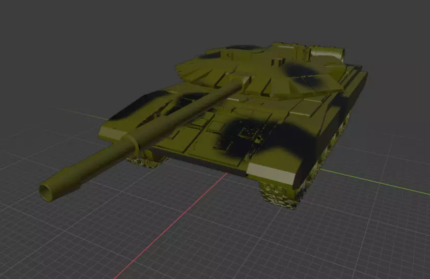 t-90 tank Low-poly 3D model_0