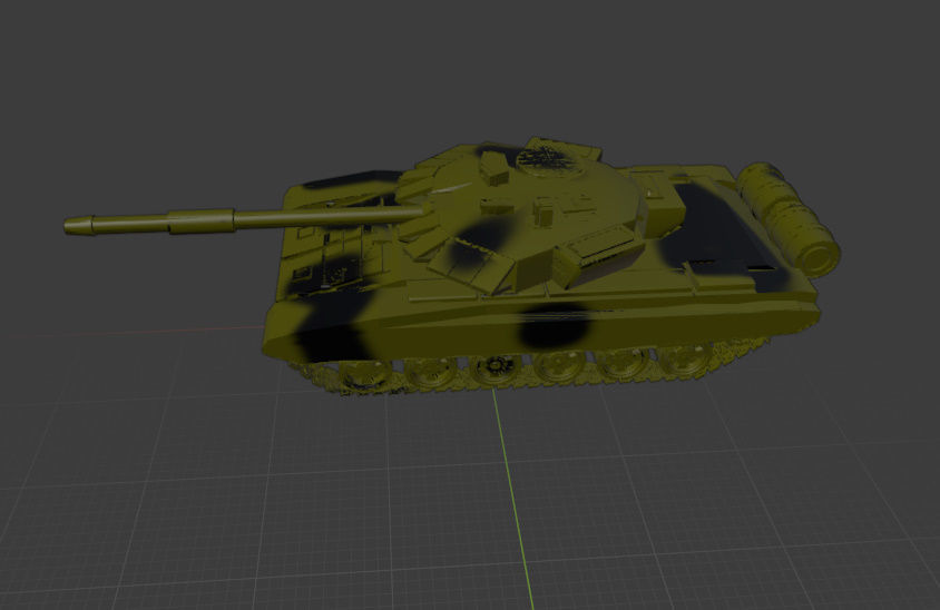 t-90 tank Low-poly 3D model_4