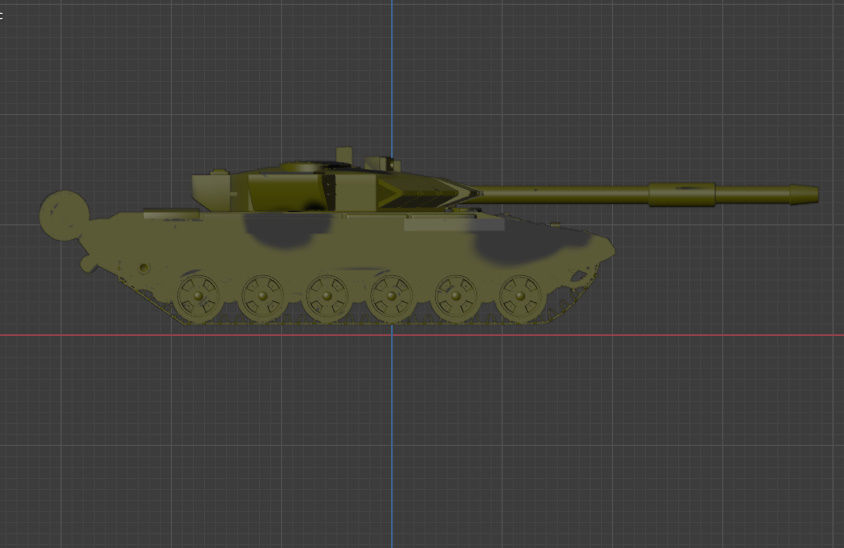 t-90 tank Low-poly 3D model_6