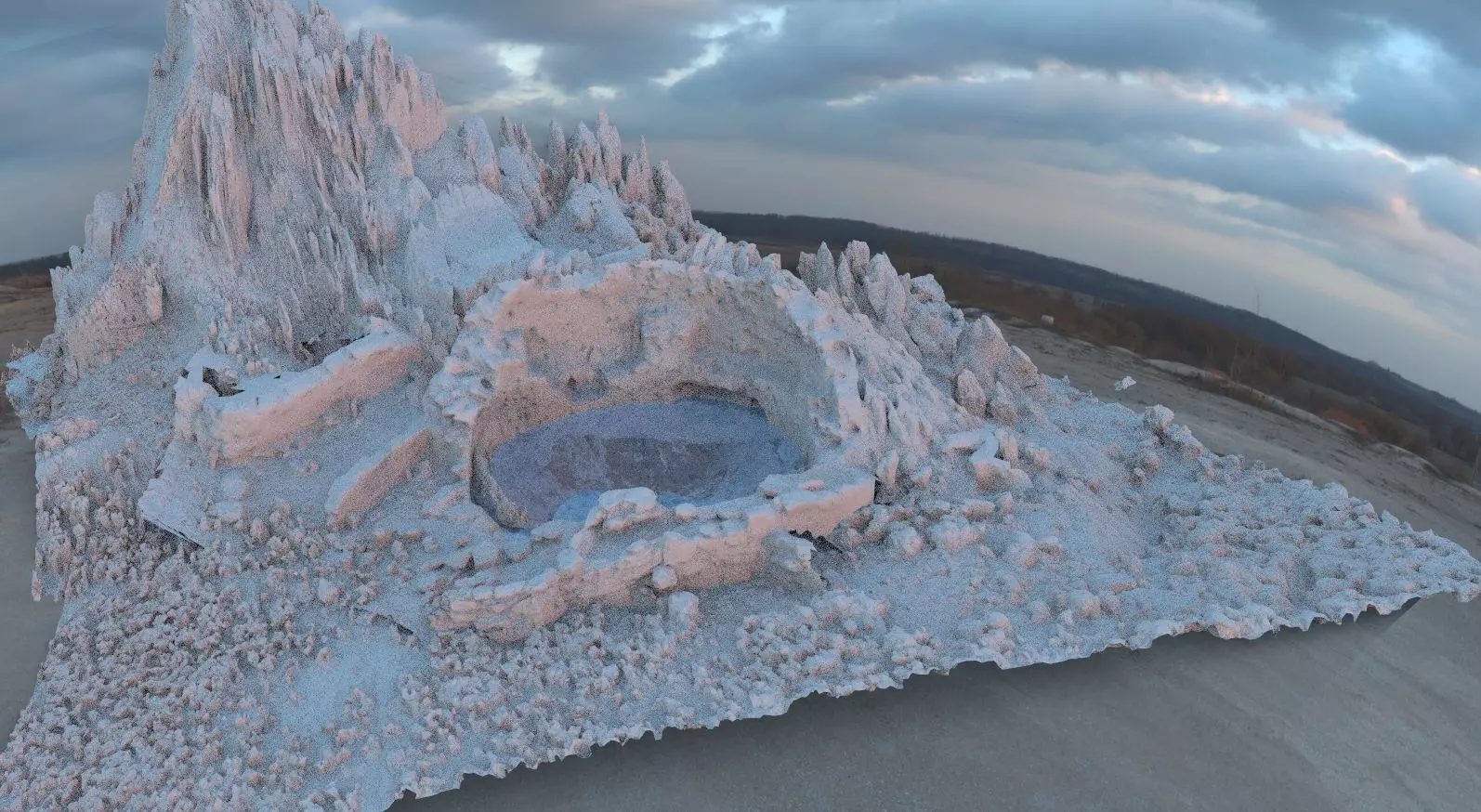 Desert Stone well detailed model 3D model_0