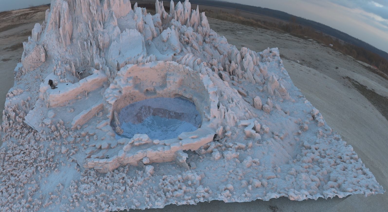 Desert Stone well detailed model 3D model_2