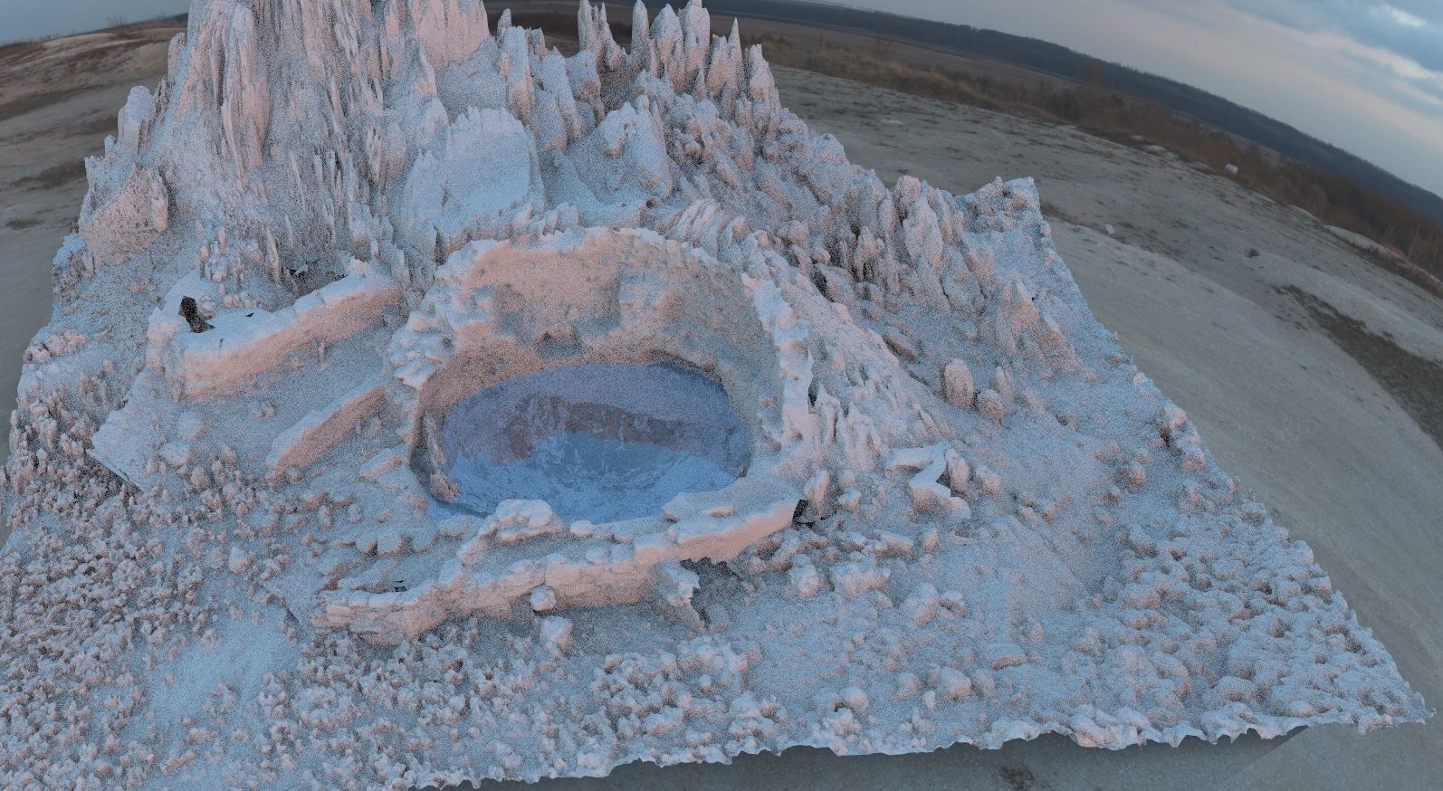 Desert Stone well detailed model 3D model_1