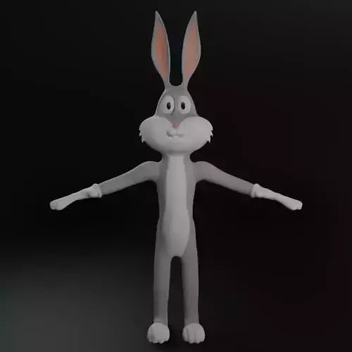 BUGS BUNNY RIGGED FOR 3D PRINTING 3D print model