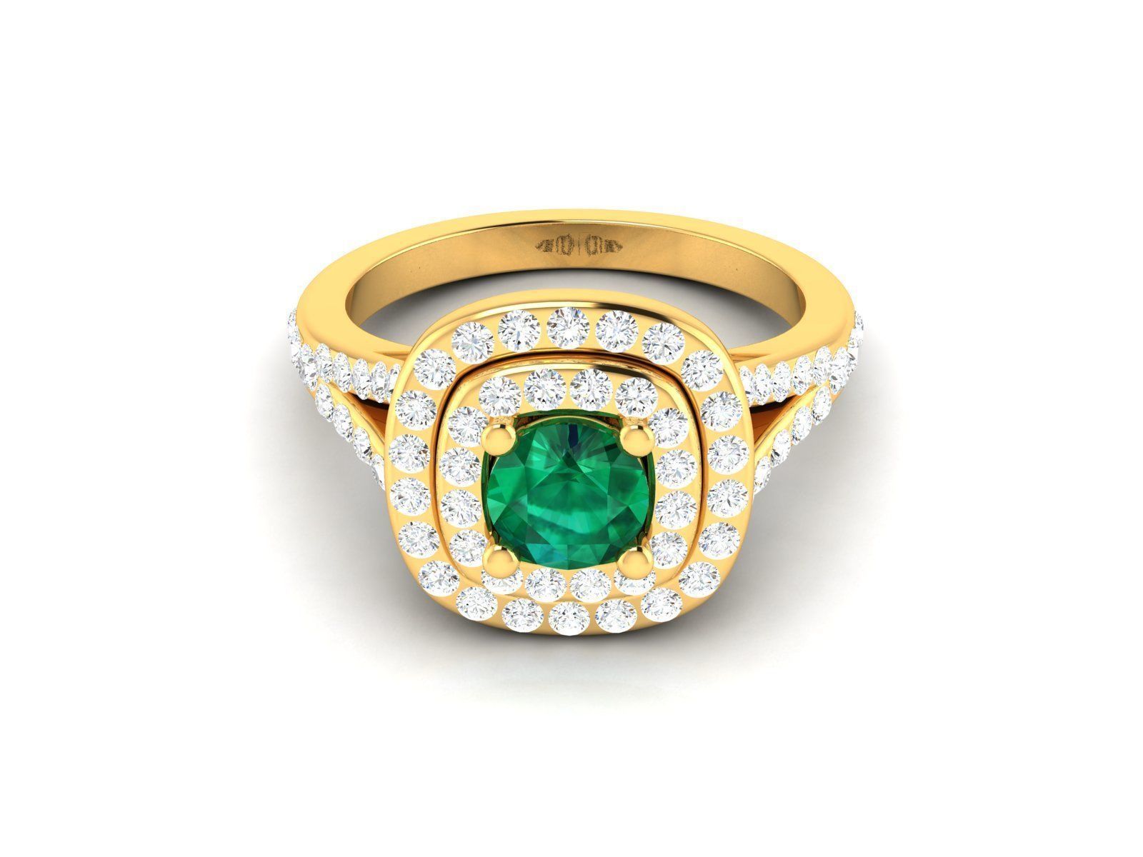 Solitaire ring model 3D print model_13