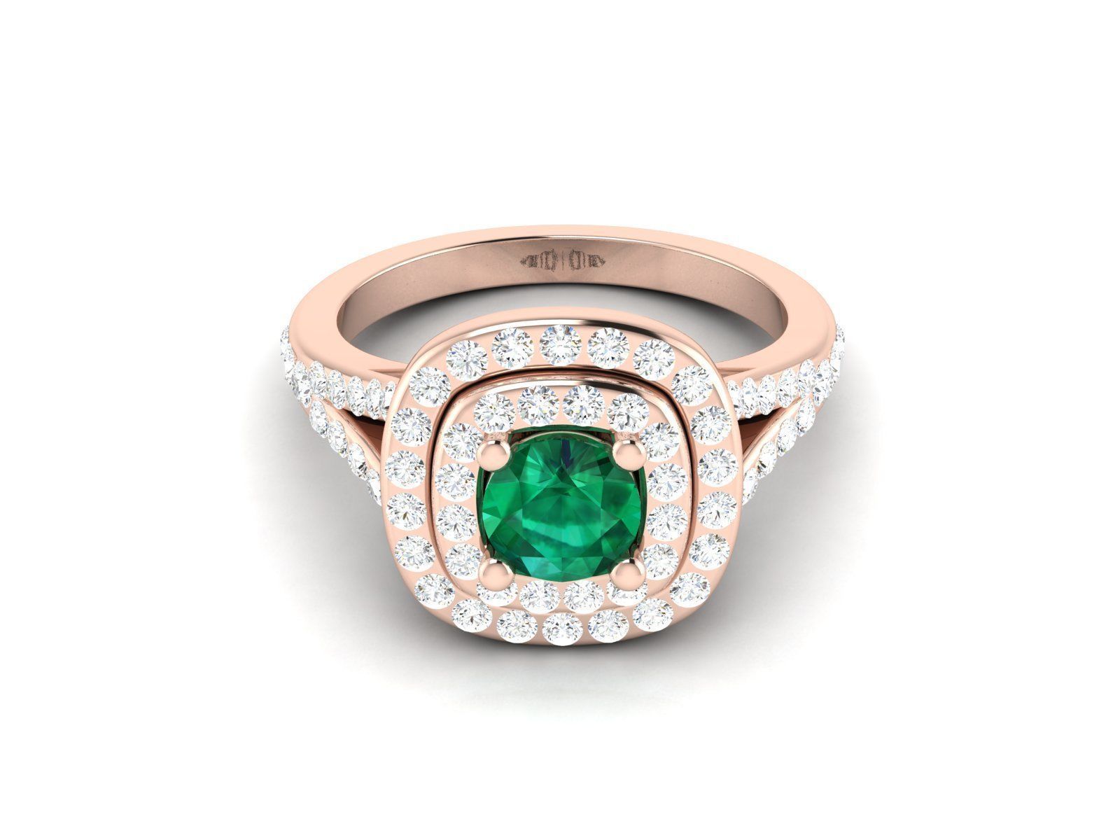 Solitaire ring model 3D print model_11