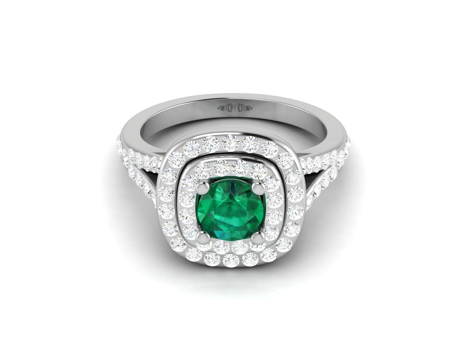 Solitaire ring model 3D print model_12