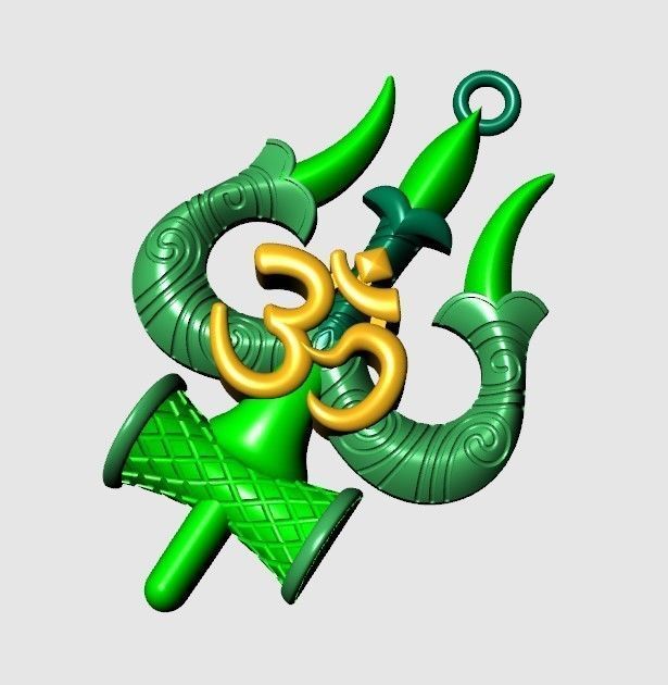 Shiva Trisul 3D print model_1