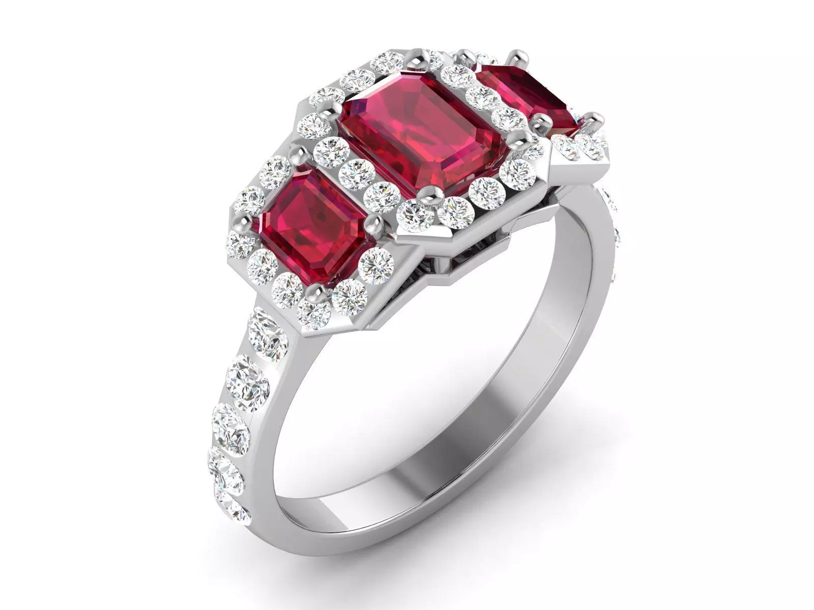 Solitaire ring model 3D print model_0