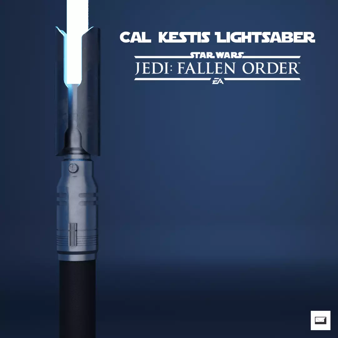 Cal Kestis Lightsaber Low Polys Free low-poly 3D model