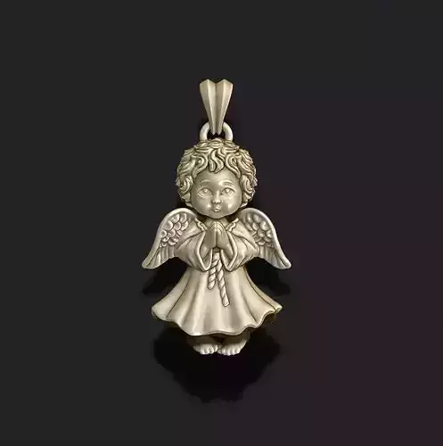 baby angel pendant 3D print model baby angel pendant 3D print model
