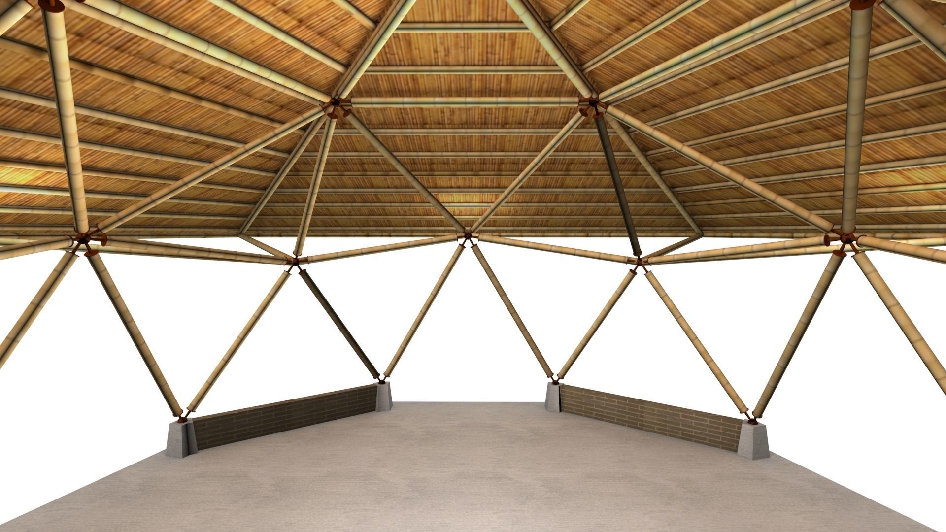 BAMBOO CANOPY GEODESIC BAKED  3D model_5