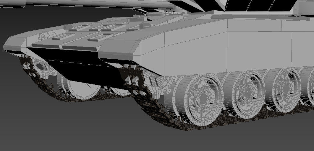 T-90 tank Low-poly 3D model_7
