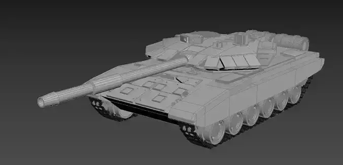 T-90 tank Low-poly 3D model