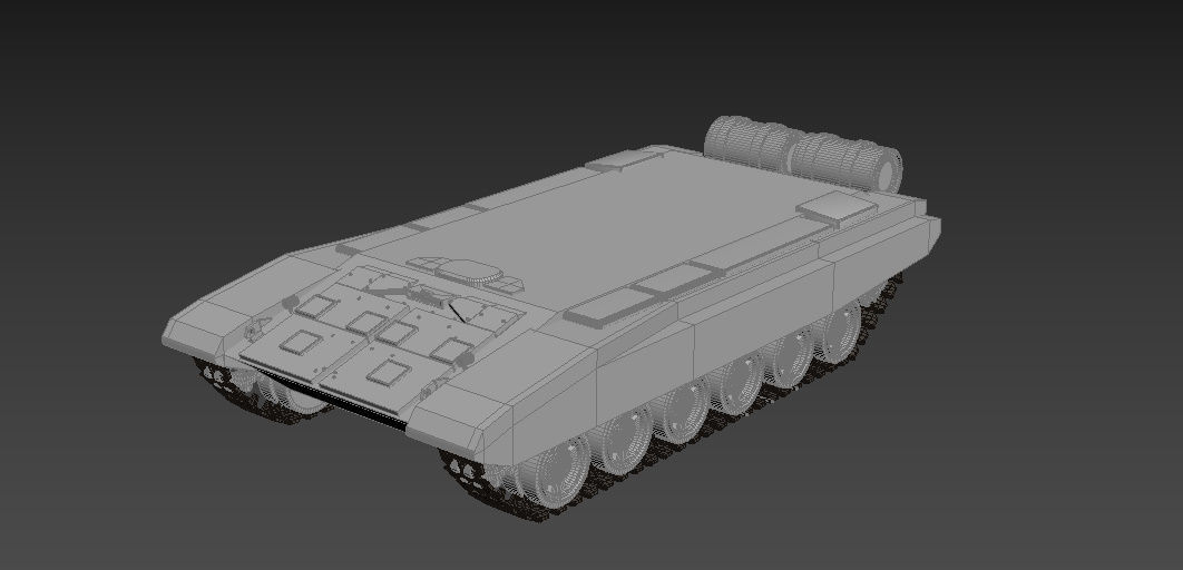 T-90 tank Low-poly 3D model_9