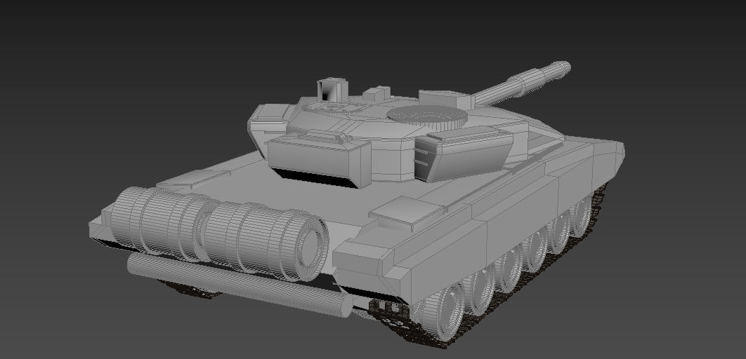 T-90 tank Low-poly 3D model_2