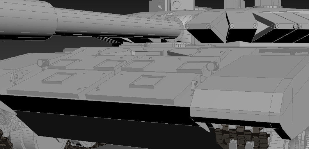 T-90 tank Low-poly 3D model_5
