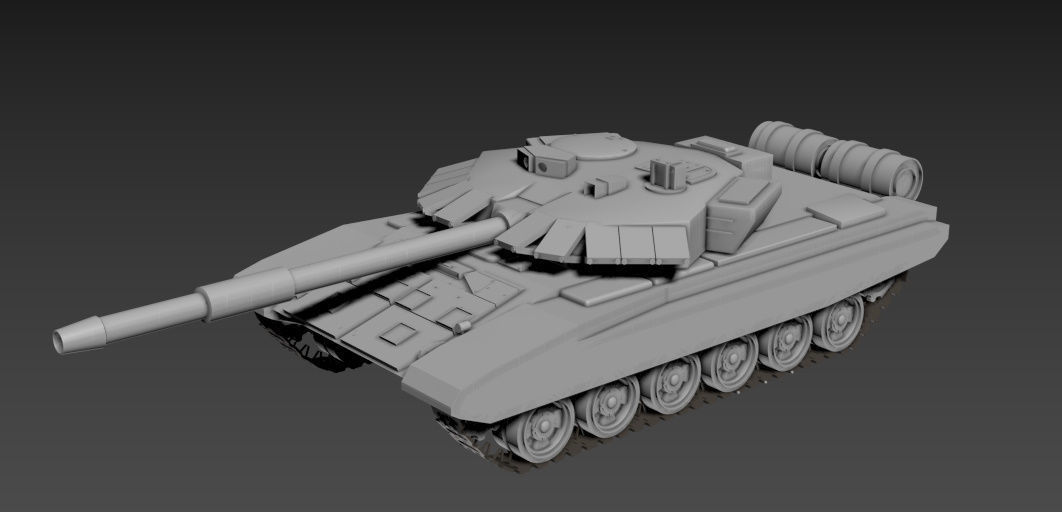 T-90 tank Low-poly 3D model_16