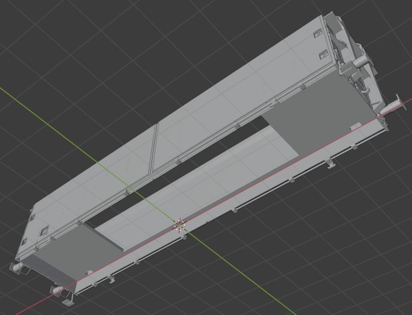 H0 1-87 scale Hbins 302 freight car 3D print model_12