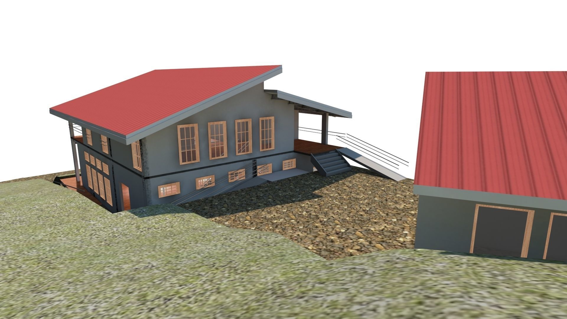 CHALET COUNTRY HOUSE TIBACUY BAKED 3D model_3