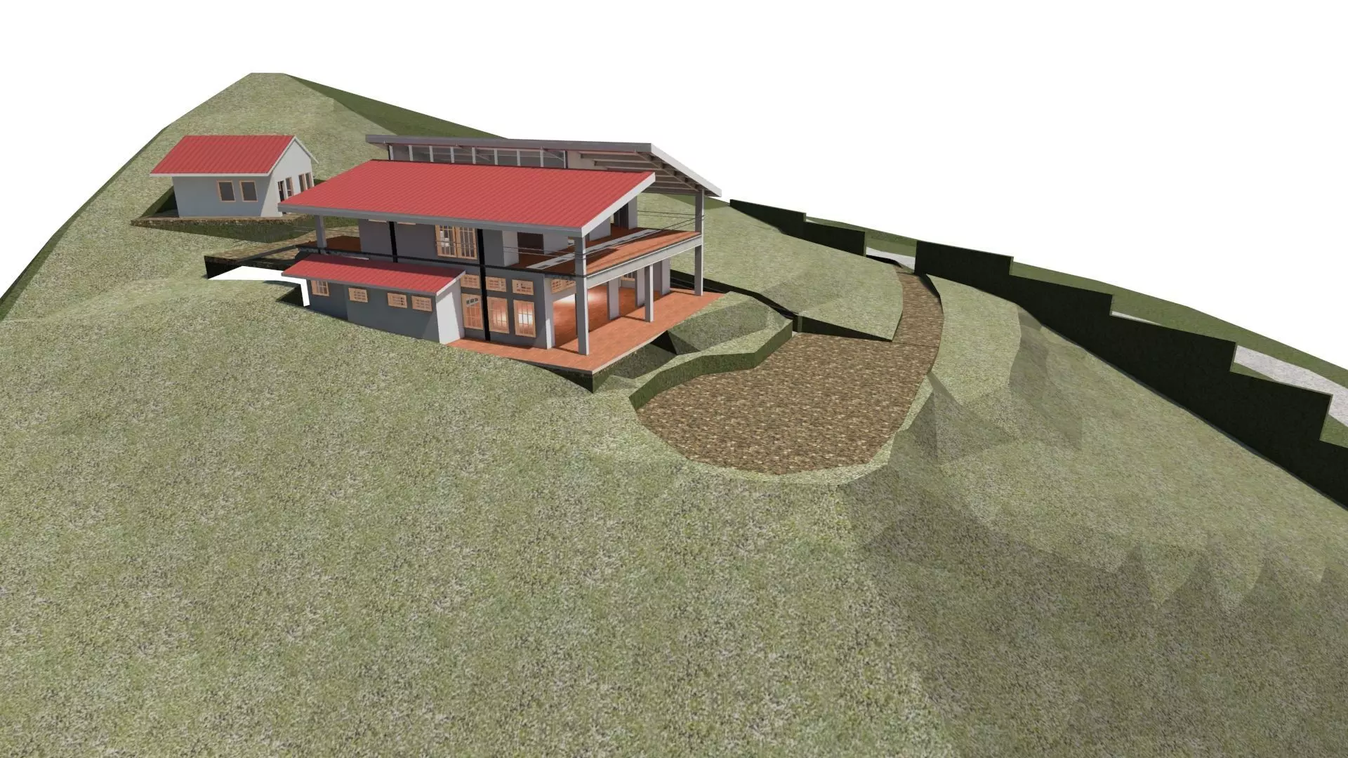 CHALET COUNTRY HOUSE TIBACUY BAKED 3D model_0