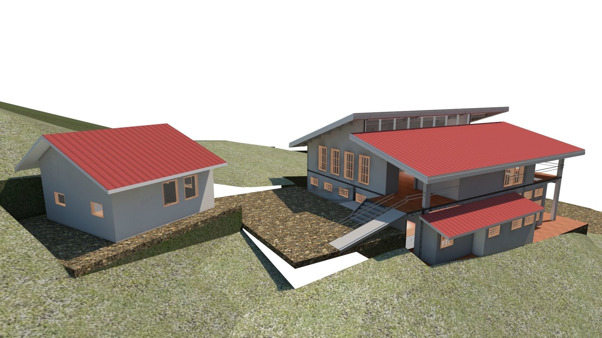 CHALET COUNTRY HOUSE TIBACUY BAKED 3D model_4