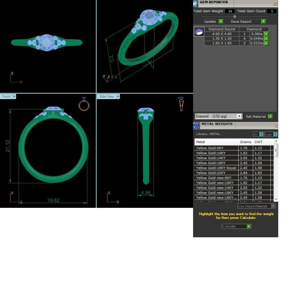 Solitaire ring model 3D print model_1