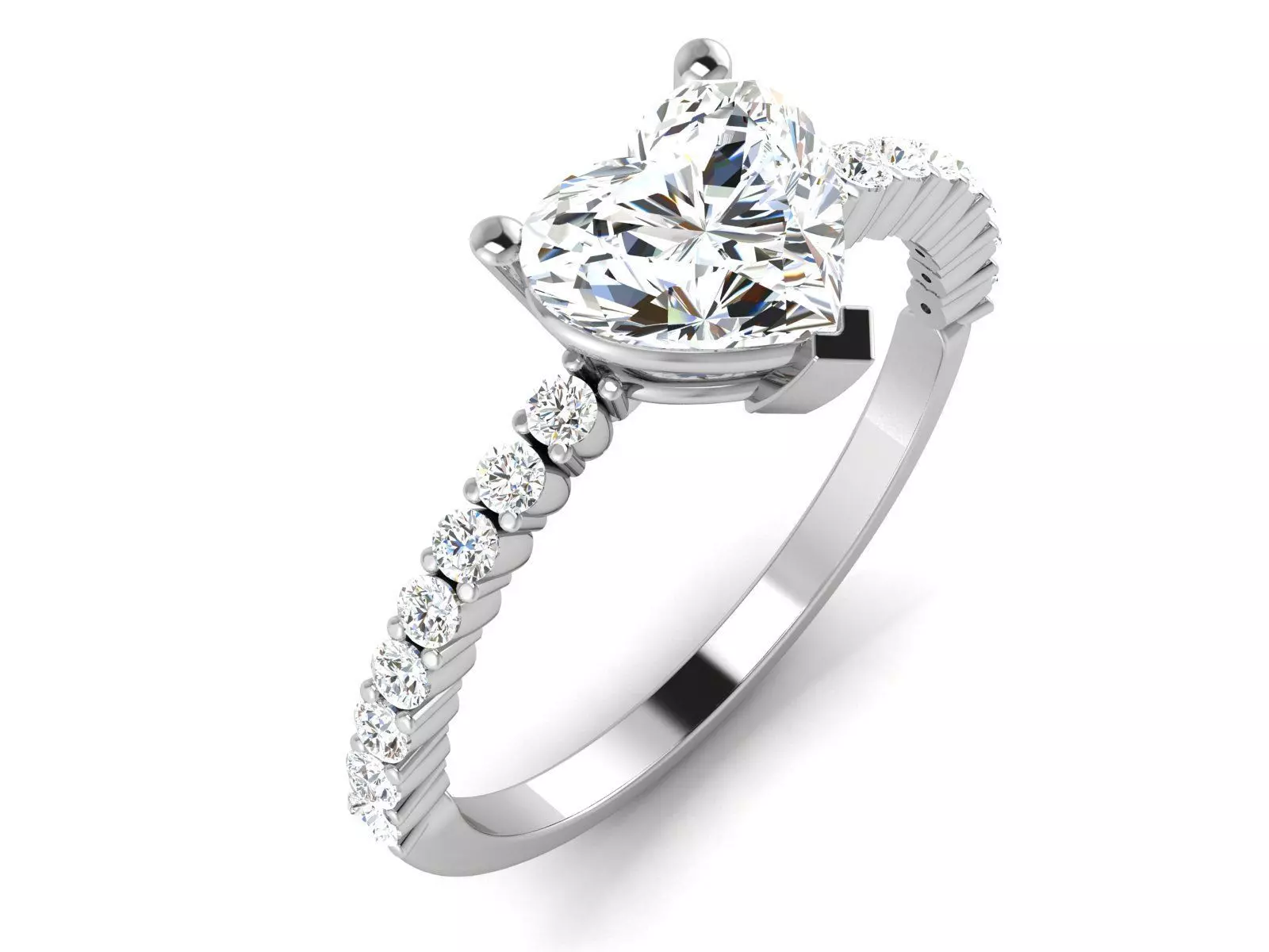 Solitaire ring model 3D print model_0