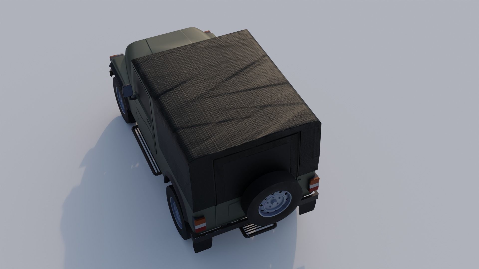 Mahindra Thar low poly 3D model_3