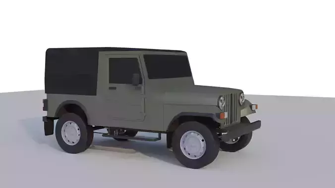 Mahindra Thar low poly